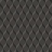 Dutch Wallcoverings - Grace 3D stitched cube black - vliesbehang - 10m x 53cm - GR322309