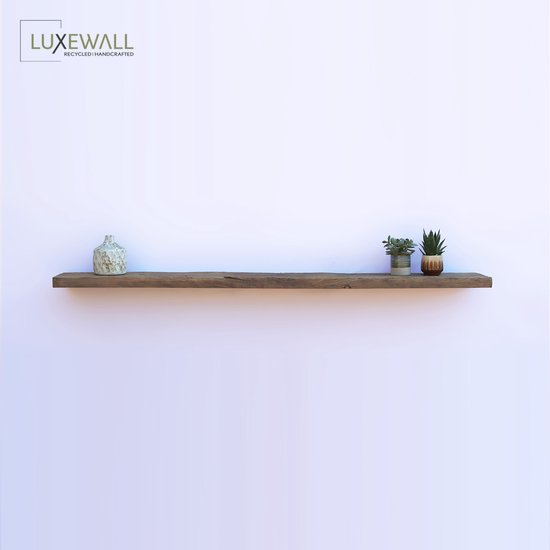 Luxewall | Wandplank | Geborsteld oud eiken wandplank 4-5 cm dik x 18/20 cm breed x 80 cm