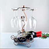 Wijn Fles Houder Decoratie Creatieve- Wijnglas Houder -Champagne Bekerhouder Wijnrek Hoge Bekerhouder Ijzeren Frame
