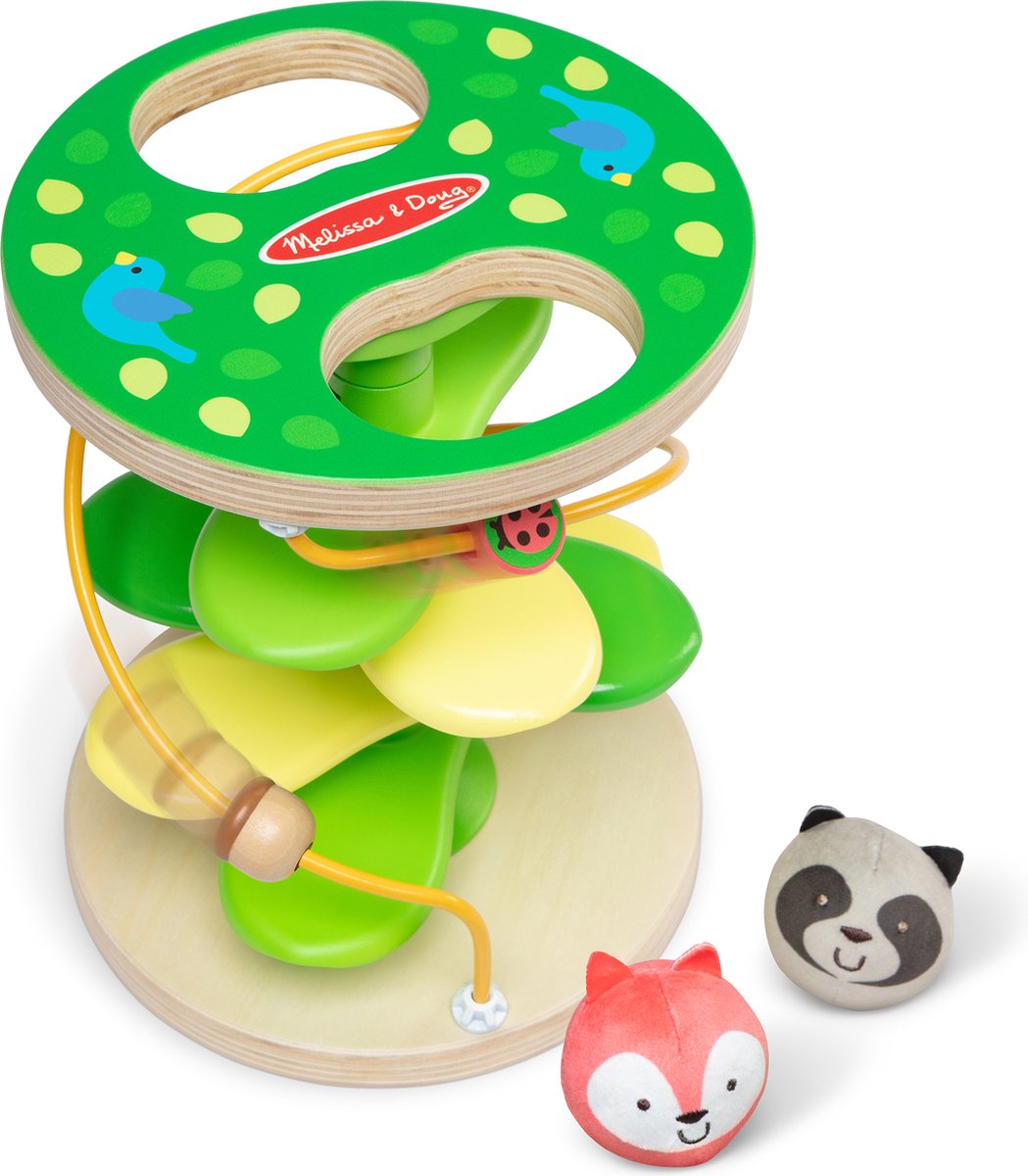 Melissa & Doug Rollable Gedraaide boomhut Speelgoed voor baby's en peuters - Houten speelgoed - Sensorische ballen