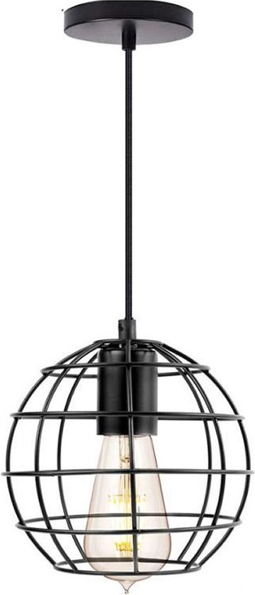 Homestyle Pro Mk010-B Industriële Hanglamp 19X15 Cm Zwart/Metaal
