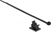 Serre-câbles 200 x 3,6 mm (10 pièces) avec serre-câbles autocollants (10 pièces) / noir - résistant aux UV