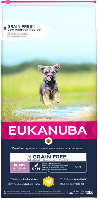 Eukanuba Dog Puppy Grainfree Chicken Small - Medium 12 kg