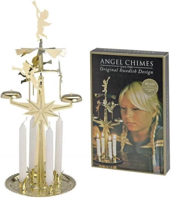 Christmas Chimes Original Swedish design kaarsen kandelaar Rendier goud