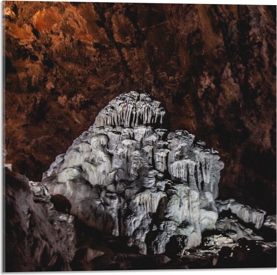 WallClassics - Acrylglas - Grotta Gigante - Italië - 50x50 cm Foto op Acrylglas (Wanddecoratie op Acrylaat)