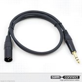 6.3mm stereo Jack naar XLR kabel, 6m, m/m | Signaalkabel | sam connect kabel