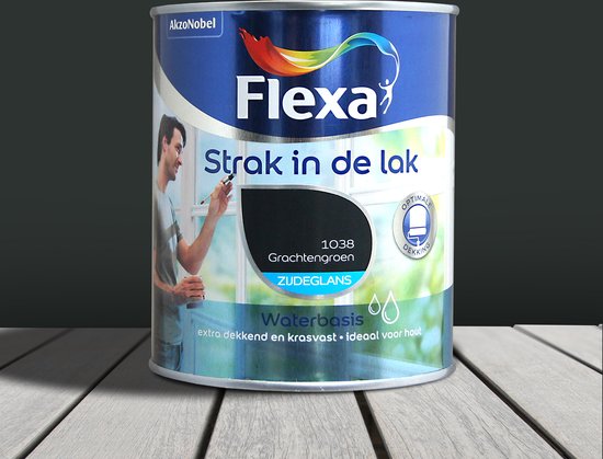 Ontwaken Redelijk Omhoog Flexa Strak In De Lak Acryl Zijdeglans Grachtengroen 1038 - Lakverf -  Dekkend - Binnen... | bol.com