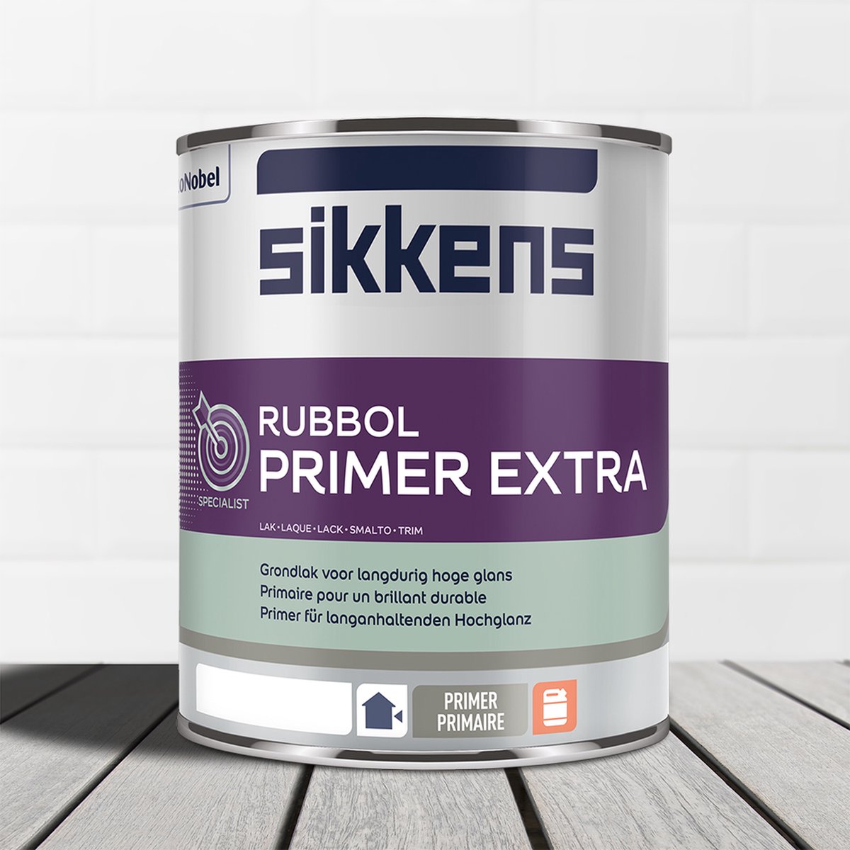 Sikkens Rubbol Primer Extra Grondverf Dekkend Buiten Terpentine basis Zijdemat