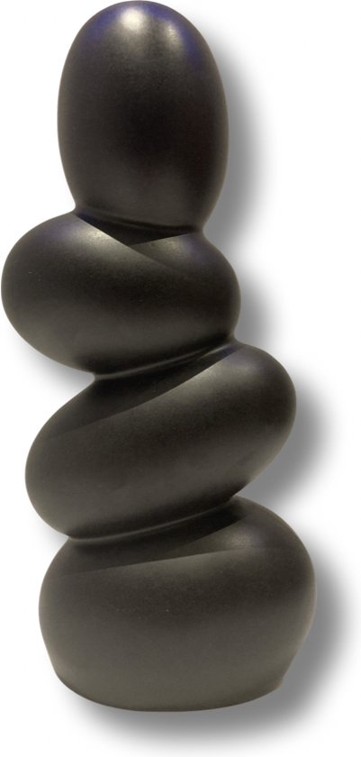 Deco4Living - Zwarte bolletjes vaas - 7,12,24 cm (LxBxH)