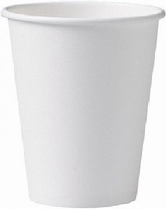 Onafhankelijkheid salade limiet Witte kartonnen koffiebekers – Papieren beker – Wegwerp drinkbeker – To-go  cups –... | bol.com