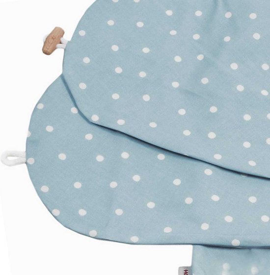 Voedingskussen - Hobea hoes voor voedingskussen - helderblauw met stip