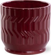 Luxe sierpot Jacky Bordeaux Rood – bloempot voor binnen – pot van 12,5cm – plantenpot met Ø13 – sierpot voor kamerplant
