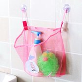 Opbergnet badspeelgoed - Badspeelgoed organizer - Speelgoednet bad - Badnet badspeelgoed - Opbergtas speelgoed met zuignap - Speelgoed zak - Roze