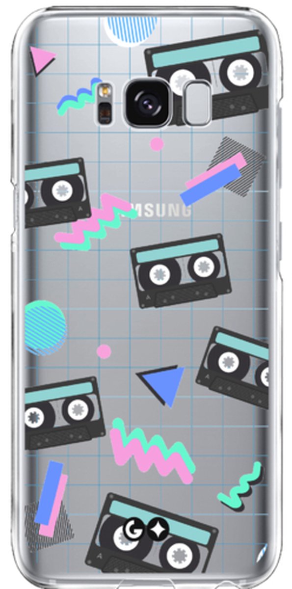 Telefoonhoesje geschikt voor Samsung Galaxy S8 Plus - Transparant Siliconenhoesje - Flexibel en schokabsorberend - Travel & Lifestylecollectie - Mixtape Vol.1 Transparent - Transparant