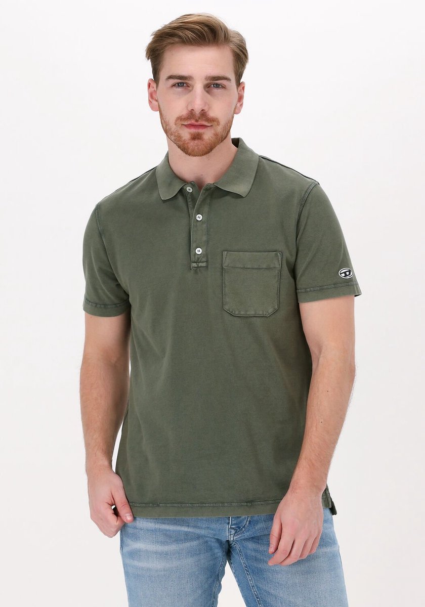 Diesel T-polo-worky-dov-pe Polo's & T-shirts Heren - Polo shirt - Donkergrijs - Maat M