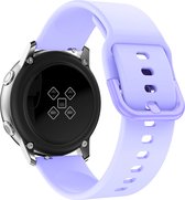 YONO Siliconen Classic Bandje 20mm - Horlogebandje geschikt voor Samsung Galaxy Watch 6 / 5 / Pro / 4 / 3 / Active 2 - Polar Ignite / Unite – Huawei - Lila