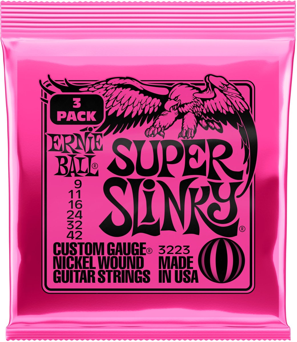Ernie Ball Super Slinky Electrisch 6stuk(s) Staal Banjo