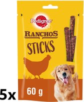 Pedigree Ranchos Sticks - Snacks pour chien - Boeuf - 5x60g