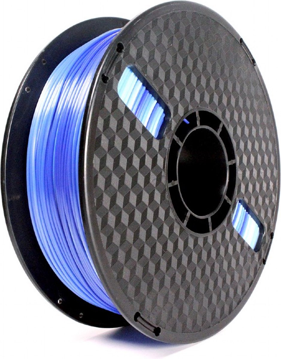 Gembird - PLA Silk Ice - 3D Printer Filament - 2 kleurig - Ijs blauw en Donkerblauw - Ice blue/Dark Blue - 1.75 mm - 1 kg