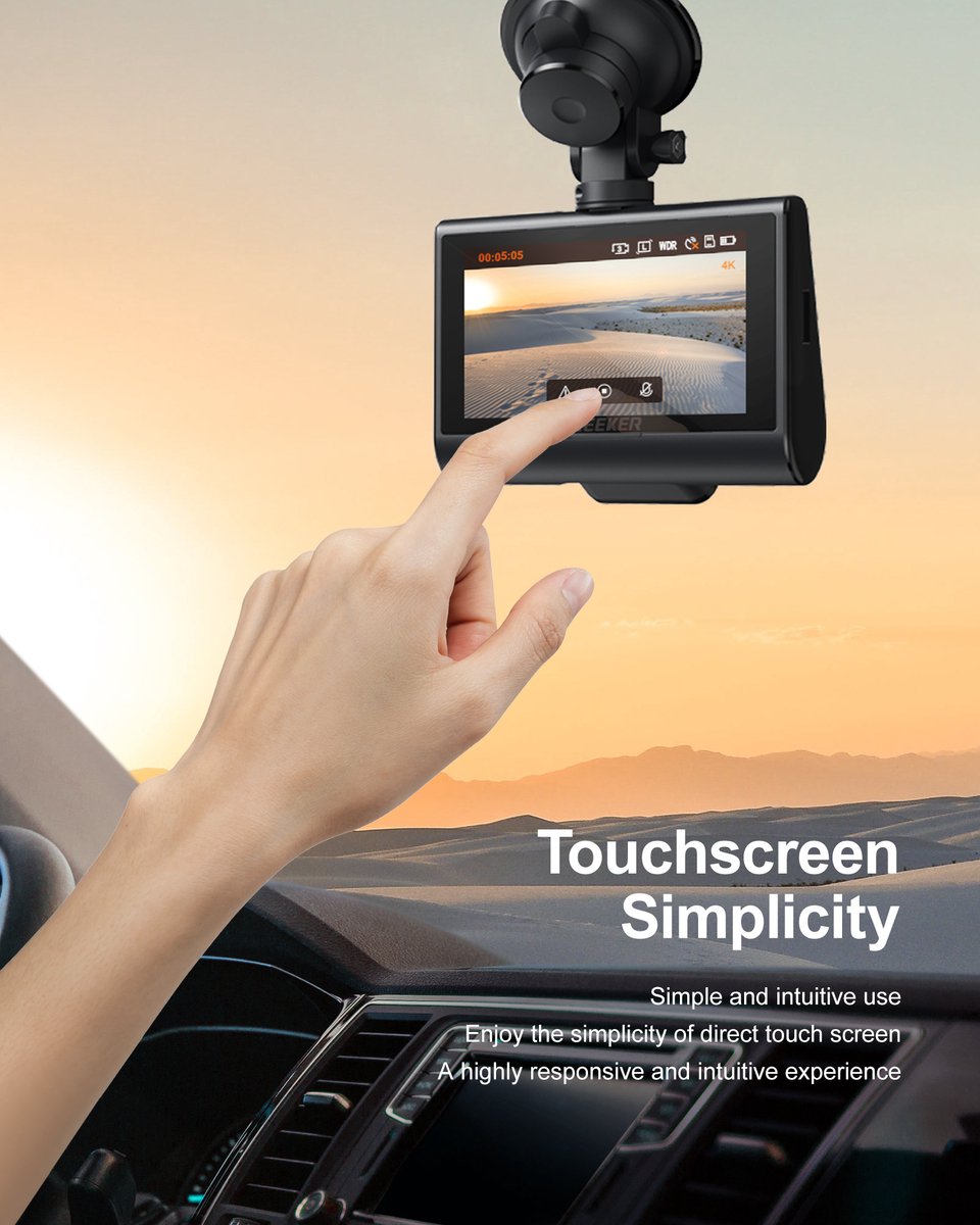iZEEKER GD850 Dashcam voor auto - 4K & 1080P thumbnail 5