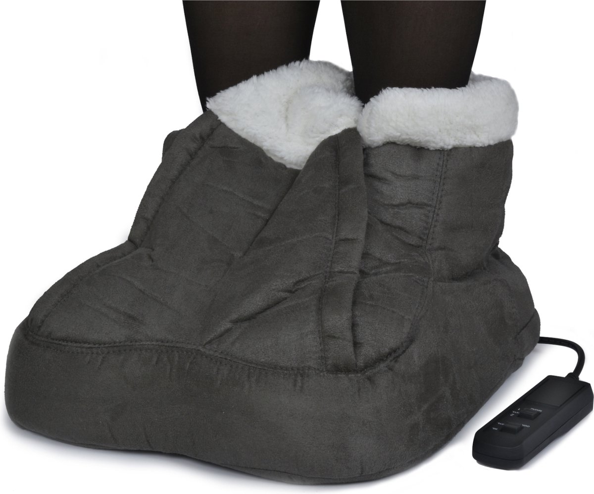 Tech-Med Elektrische Verwarmde Voet Warmer Schoen Voeten Massage Verwarming Zachte Fleece — cadeau in Verzorging - foto 3