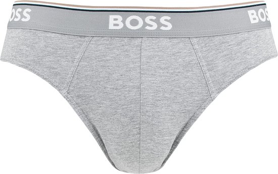 Grijze BOSS slip met meerkleurige band.