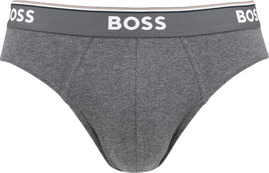 Donkergrijze BOSS slip met brede tailleband met logo