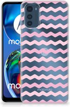 GSM Hoesje Motorola Moto E32 Bumper Hoesje Waves Roze