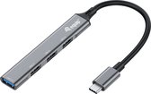 Equip 128961 USB-hub 4-poorts 1x3.0/3x2.0 USB->USB-C grijs