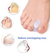 *** Teenspreider Siliconen 4 Stuks - Hallux Valgus - Gel teenspreider - van Heble® ***