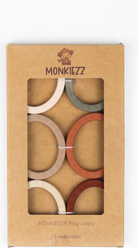 Vanaf daar Stoffig datum Monkiezz® Ringloops | silicone | flexibele speelgoed ringen | baby speelgoed  |... | bol.com