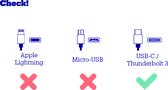OtterBox Premium Cable USB C-C 3M USB-PD, noir