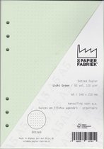 Aanvulling / Navulling A5 geschikt voor o.a. Filofax, Succes Planners 50 Vel, 120gr/m² Dotted Licht Groen Papier