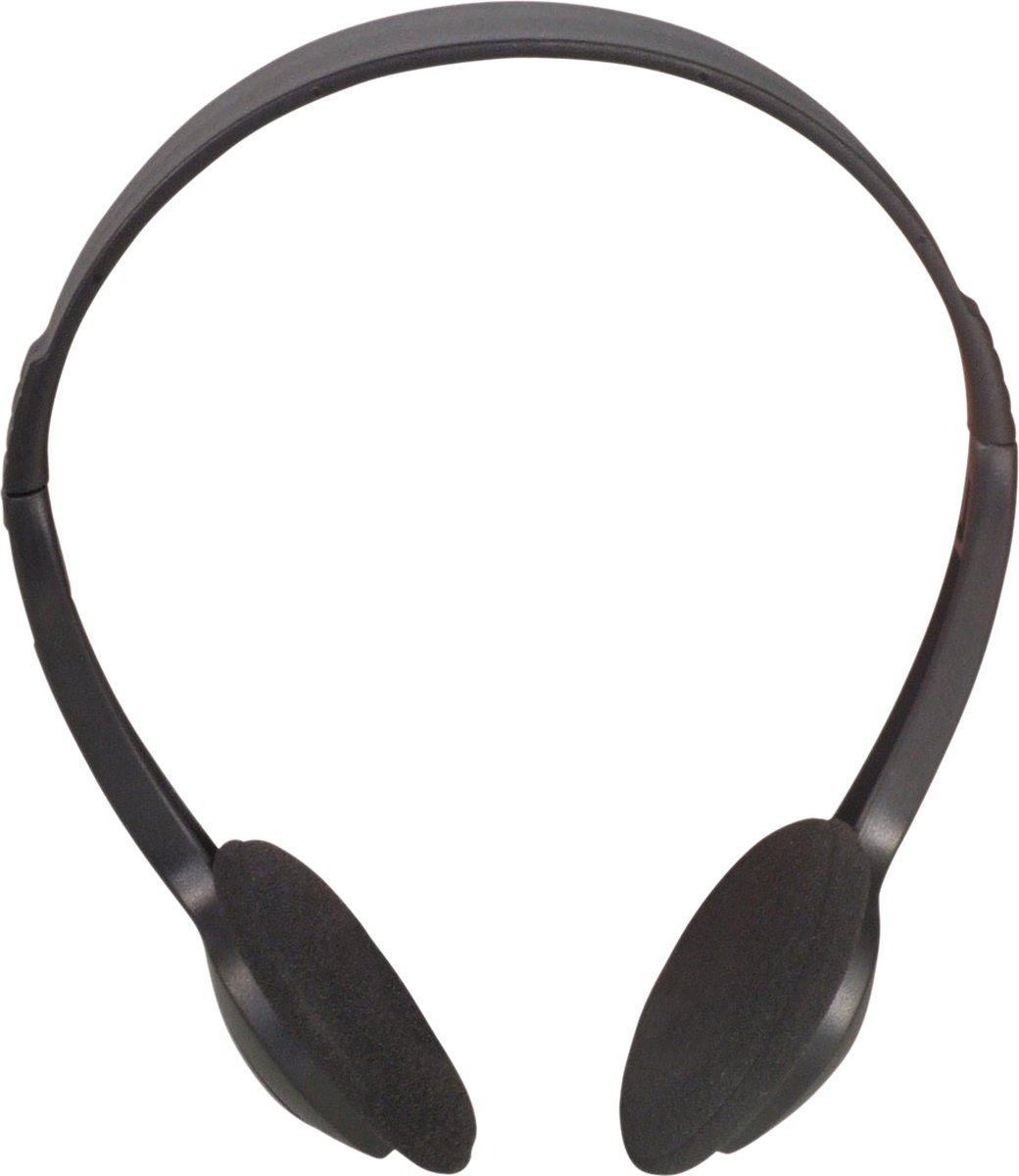SoundLab Lichtgewicht Budget Koptelefoon - Stereo - Zwart - 80cm kabel - 3,5mm Mini Jack aansluiting