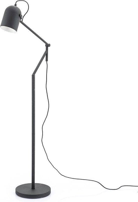 Vloerlamp Sleek - staande lamp - zwart metaal- - Snoerlengte 200cm |