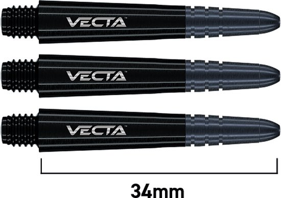 WINMAU - Vecta Dartschachten, Zwart, Korte - 1 set per pakket (3 Dartschachten in totaal) van Winmau — afbeelding 4