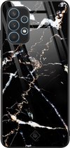 Casimoda® hoesje - Geschikt voor Samsung Galaxy A32 5G - Marmer Zwart - Luxe Hard Case Zwart - Backcover telefoonhoesje - Zwart