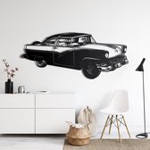 Wanddecoratie | Vintage Auto/ Vintage Car| Metal - Wall Art | Muurdecoratie | Woonkamer | Buiten Decor |Zwart| 101x43cm