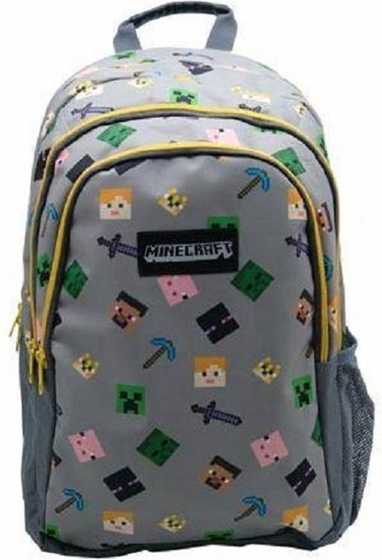 Sac à dos Minecraft - sac à dos avec 3 compartiments