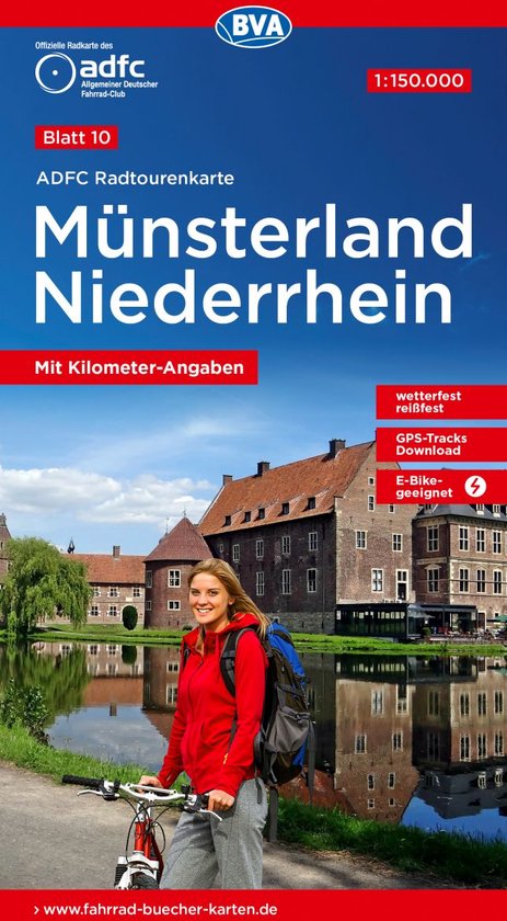 Radtourenkarte- Münsterland / Niederrhein cycling map - cover