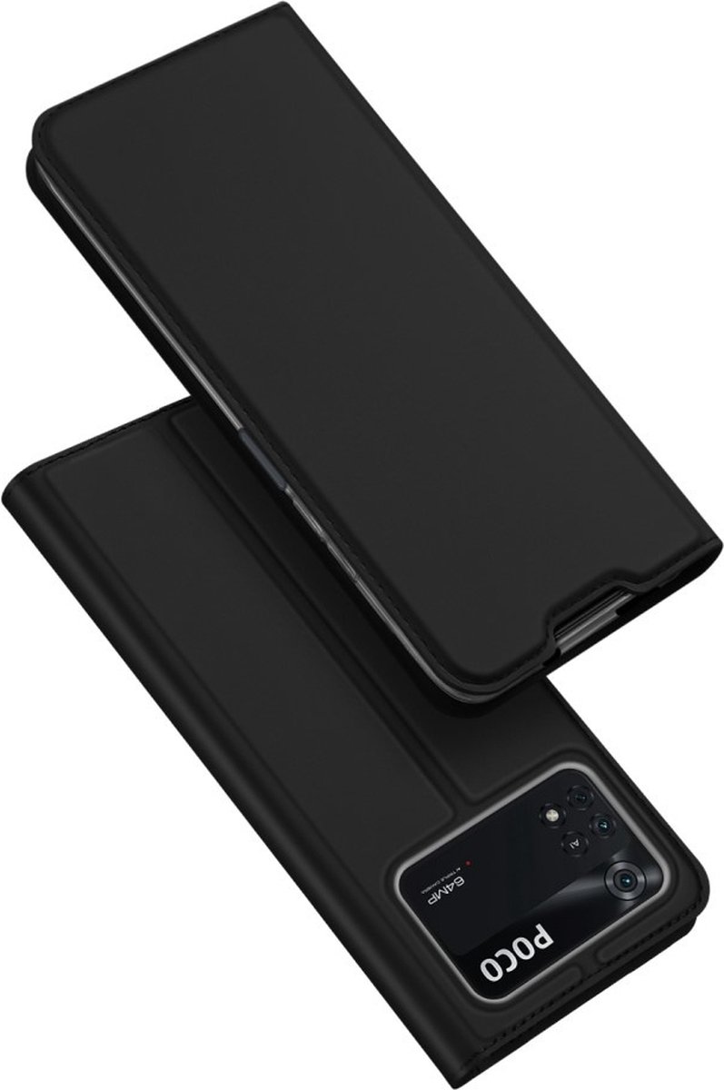 Dux Ducis - Slim bookcase hoes - Geschikt voor Xiaomi Poco M4 Pro 4G - Zwart