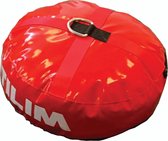 ATILIM FightersGear UNFILLED Double End Heavy Bag Speed Ball Swing Reduction Non-Tear Floor Anchor Core Training Tool Weight Bag Multifunctional Punching Boxing MMA Workout Functional Fitness  Red w/Red Strap Rood met Rood Band