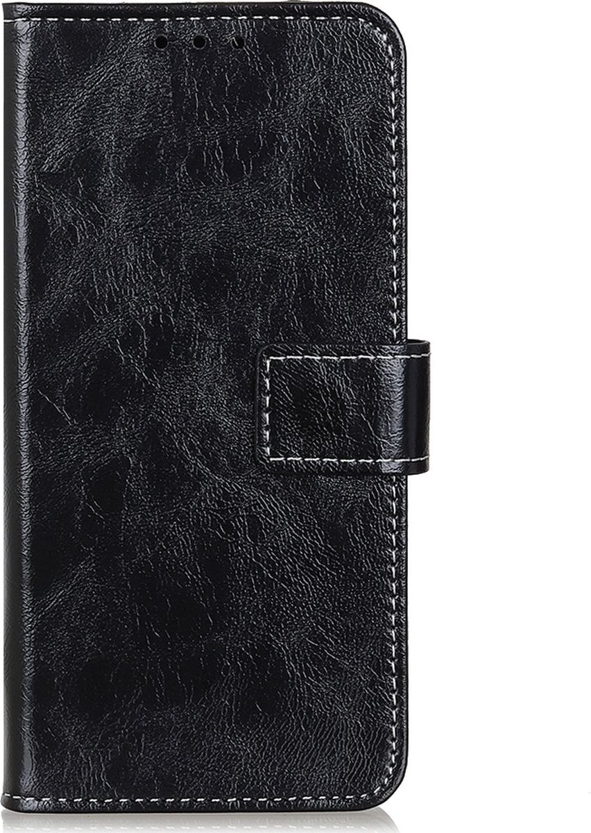 Mobigear Telefoonhoesje geschikt voor Apple iPhone 14 Hoesje | Mobigear Basic Bookcase Portemonnee | Pasjeshouder voor 3 Pasjes | Telefoonhoesje voor Pinpas / OV Kaart / Rijbewijs - Zwart