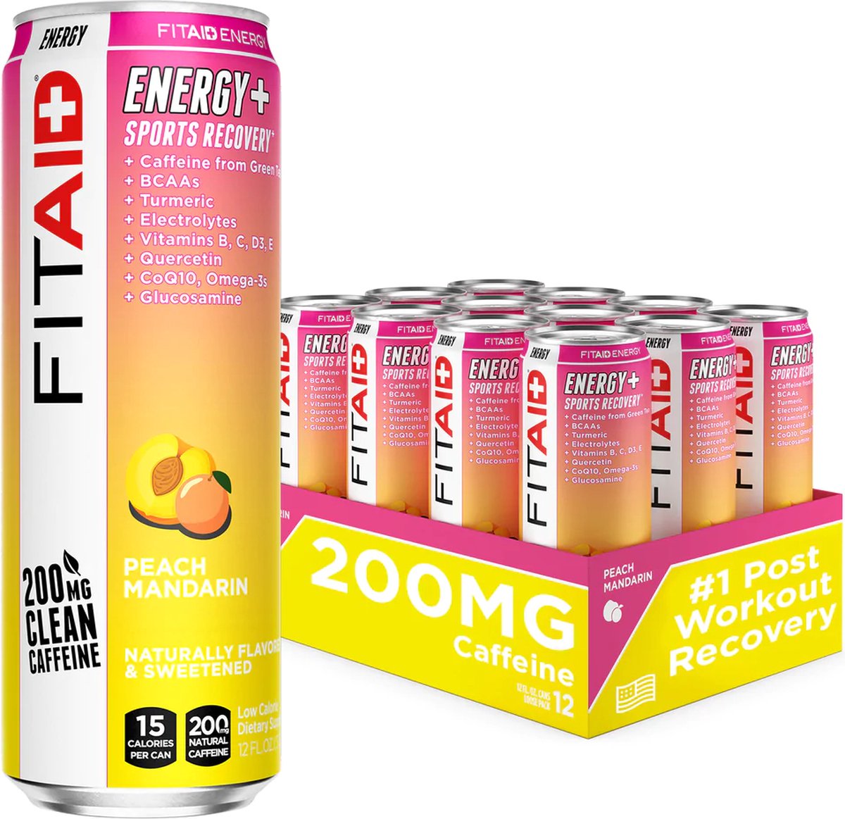 FITAID - LIFEAID - ENERGY + SPORTS RECOVERY - 24 x 335 ml - Peach mandarin