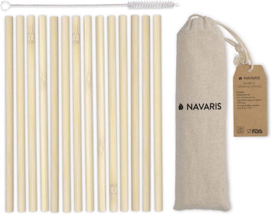 Rietjes bamboe met reinigingsborstel – COCO treasures