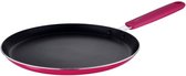 Oneiro’s Luxe Pannenkoekpan - pink – ø24 x H 1,8 cm – koken – tafelen – keuken – koekenpan – inductie – gas – potten – pannen