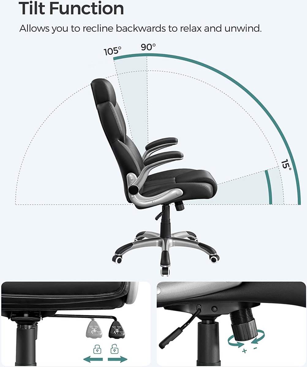 Bureaustoel, ergonomische bureaustoel, gamestoel, - afbeelding 3