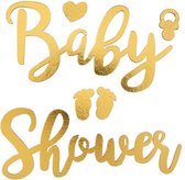 Babyshower plak letters goud - babyshower - kraamfeest - baby - genderreveal - geboorte - zwanger