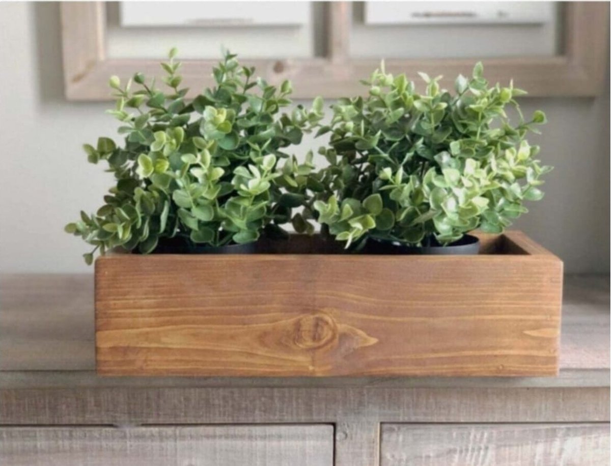 "Handgemaakte Houten Bloembak - Perfect voor je Tuin of Terras -