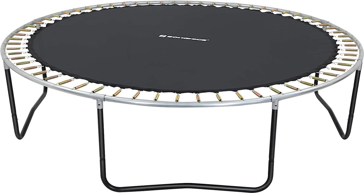 Springdoek trampoline, trampolinespringdoek, springmat, trampoline-accessoires, vervanging, diameter springmat 324cm , geschikte trampolinediameter:366cm ,zwart STB12BK